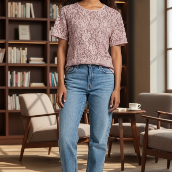 Ladies Lace Top By Forever 21, Size Small - Picture 3 of 5